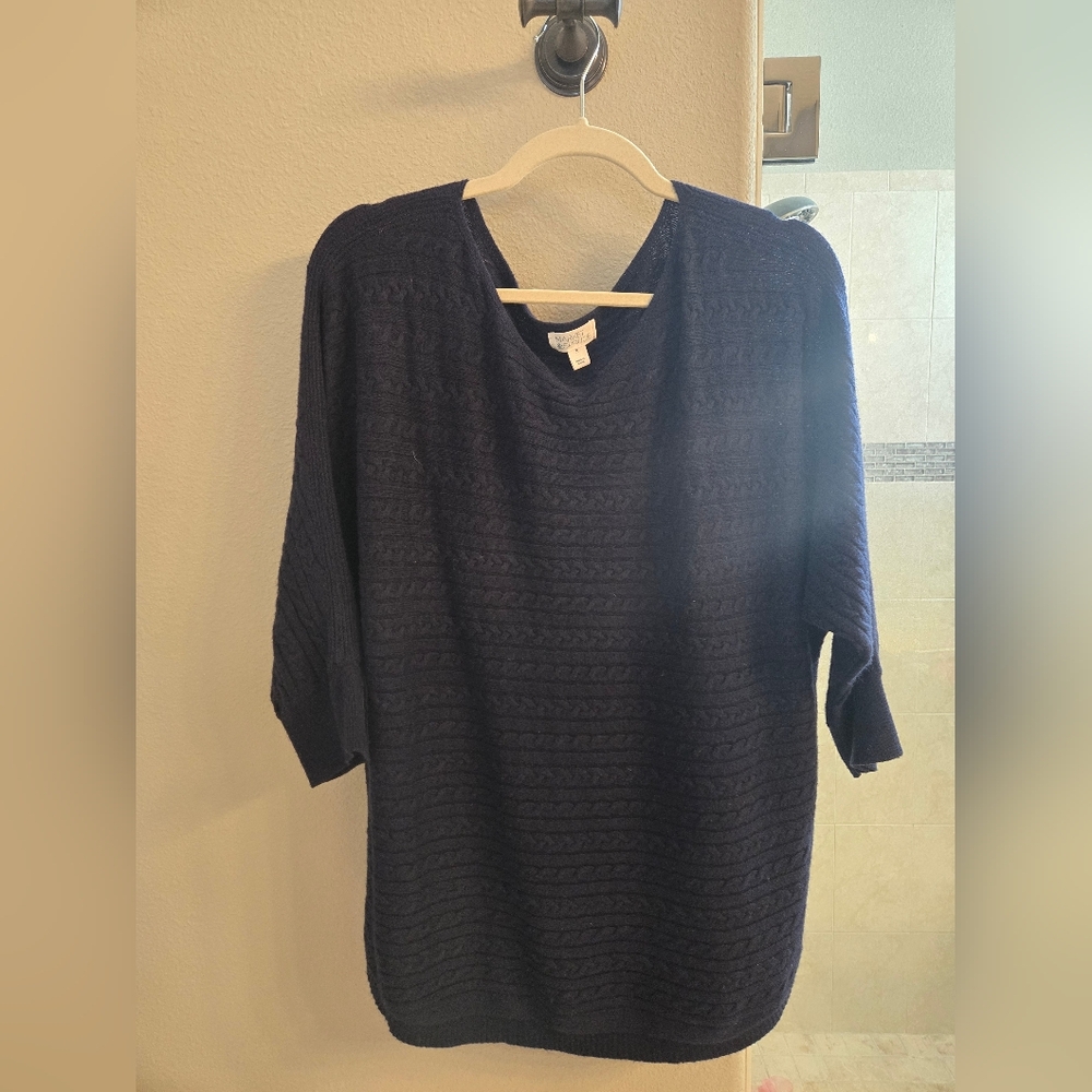 Navy Cableknit Sweater